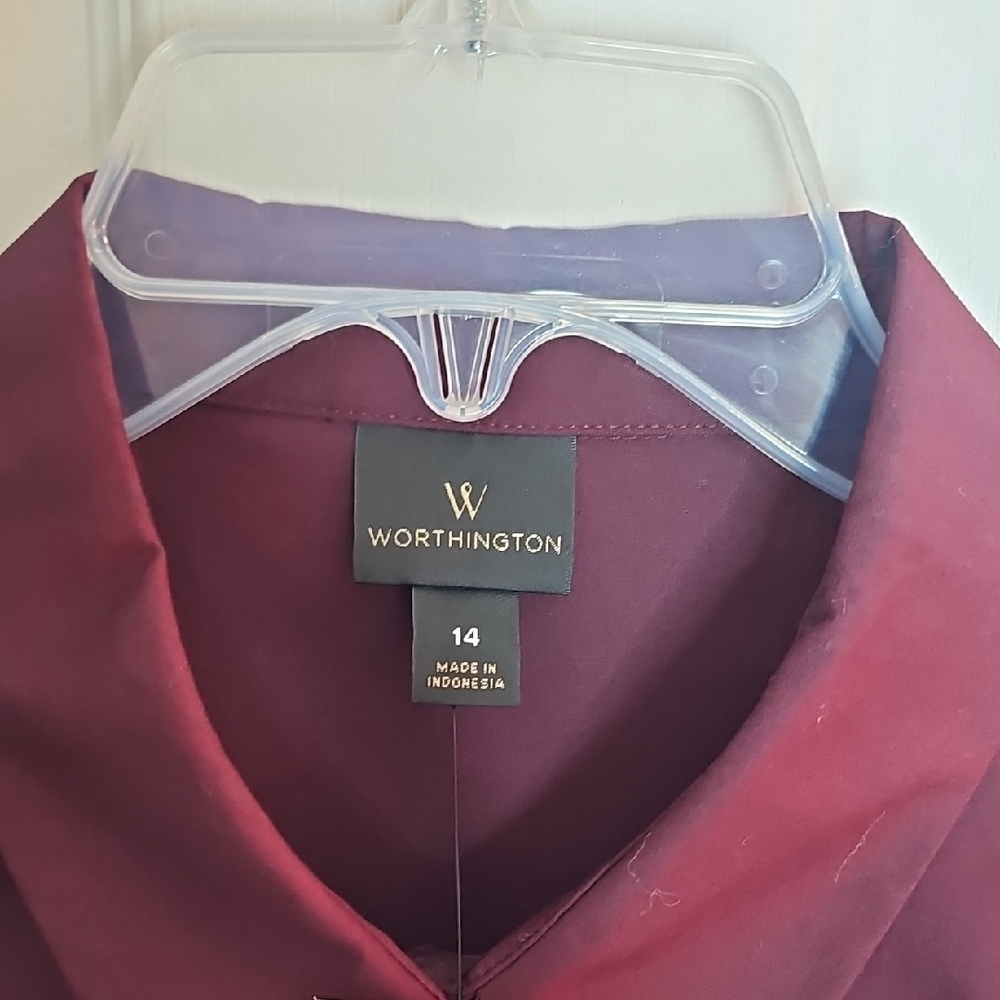 Worthington Deep Red Blouse